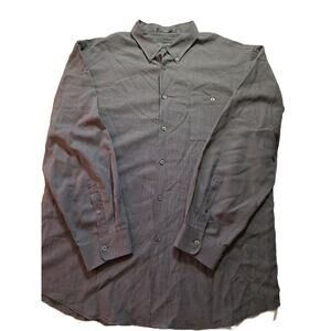 Brandini Shirt Mens‎ XXL Gray Button Up Long Sleeve Pocket Casual RN 13711